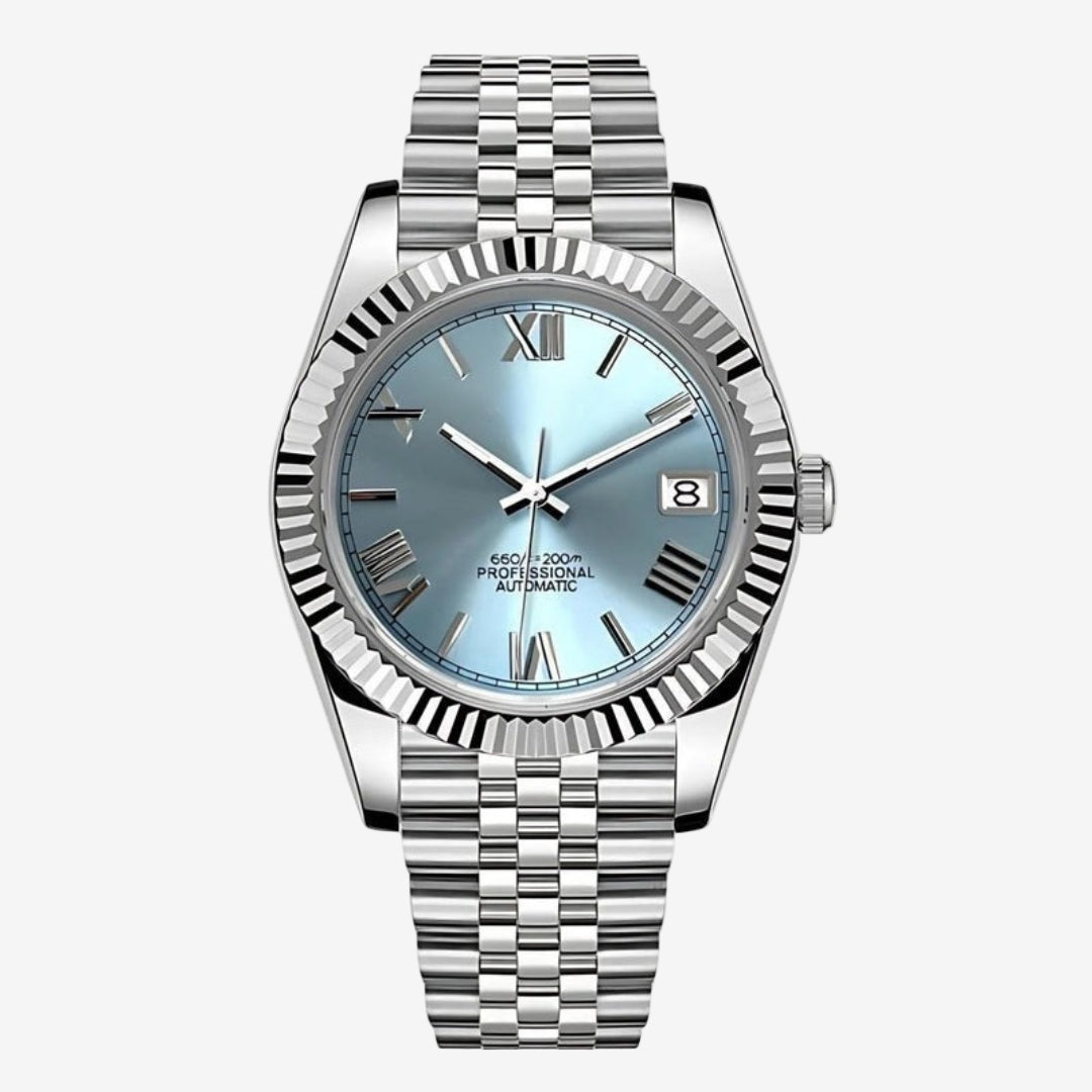 SEIKOJUST EDITION SILVER ROMAN BLUE ICE JUBILEE MOD