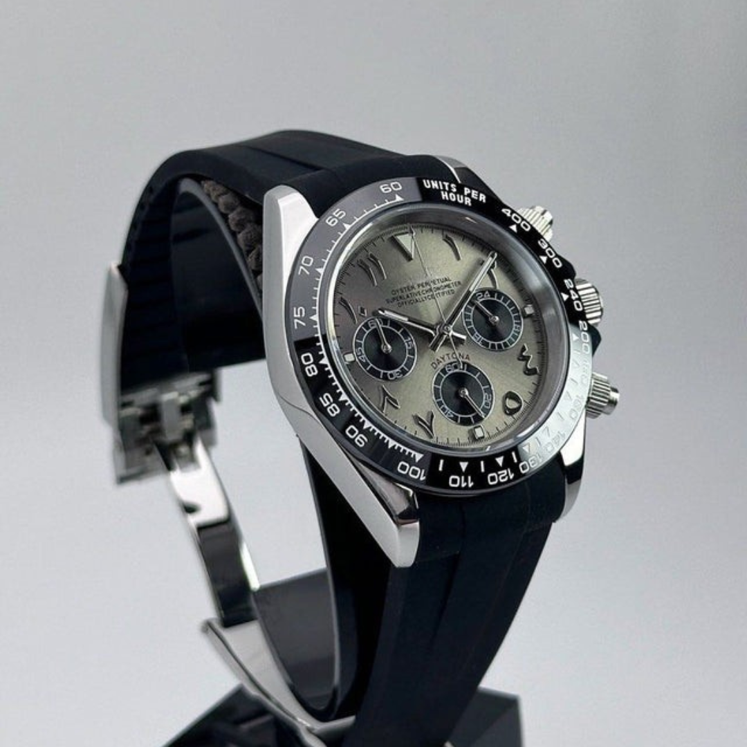 SEITONA CHRONOGRAPH EDITION RHODIUM ARABIC MOD