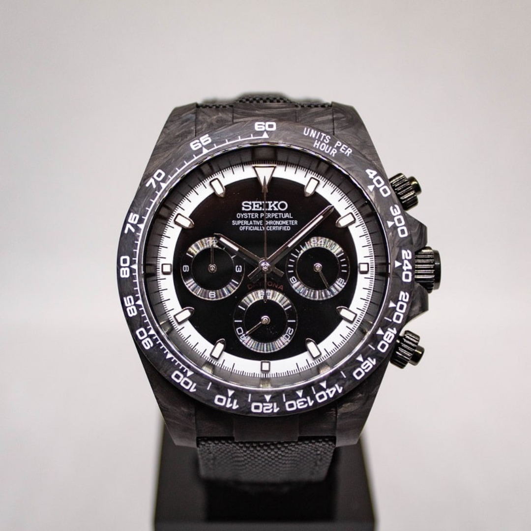 CUSTOM SEITONA CHRONOGRAPH MOD FORGED CARBON ECLIPSE EDITION
