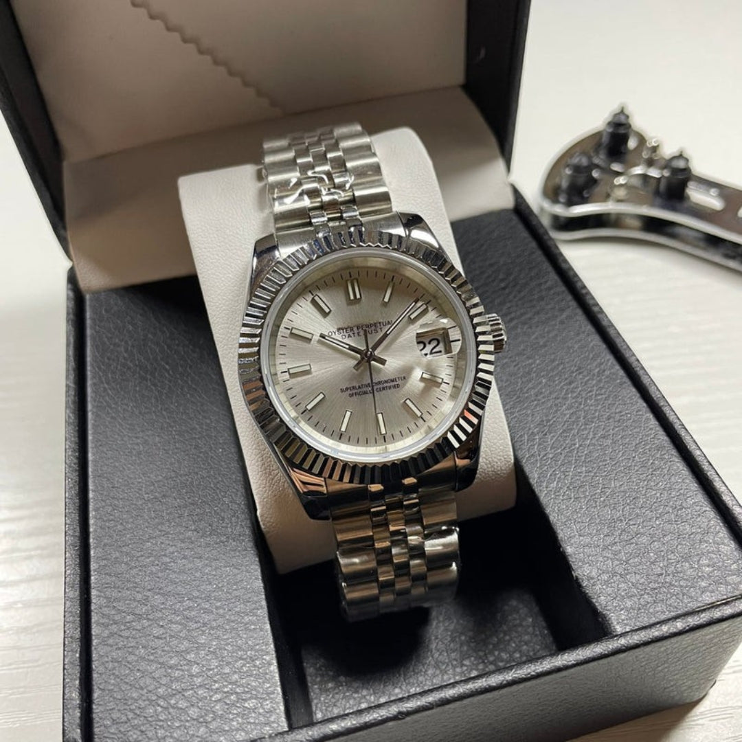 SEIKOJUST EDITION SILVER ARABIC PLATINUM JUBILEE MOD