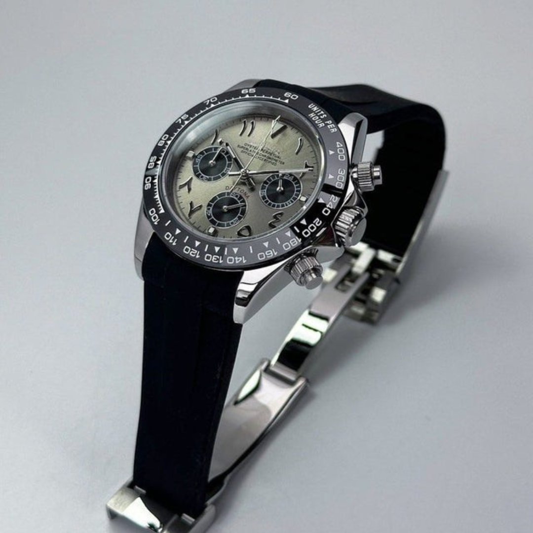SEITONA CHRONOGRAPH EDITION RHODIUM ARABIC MOD