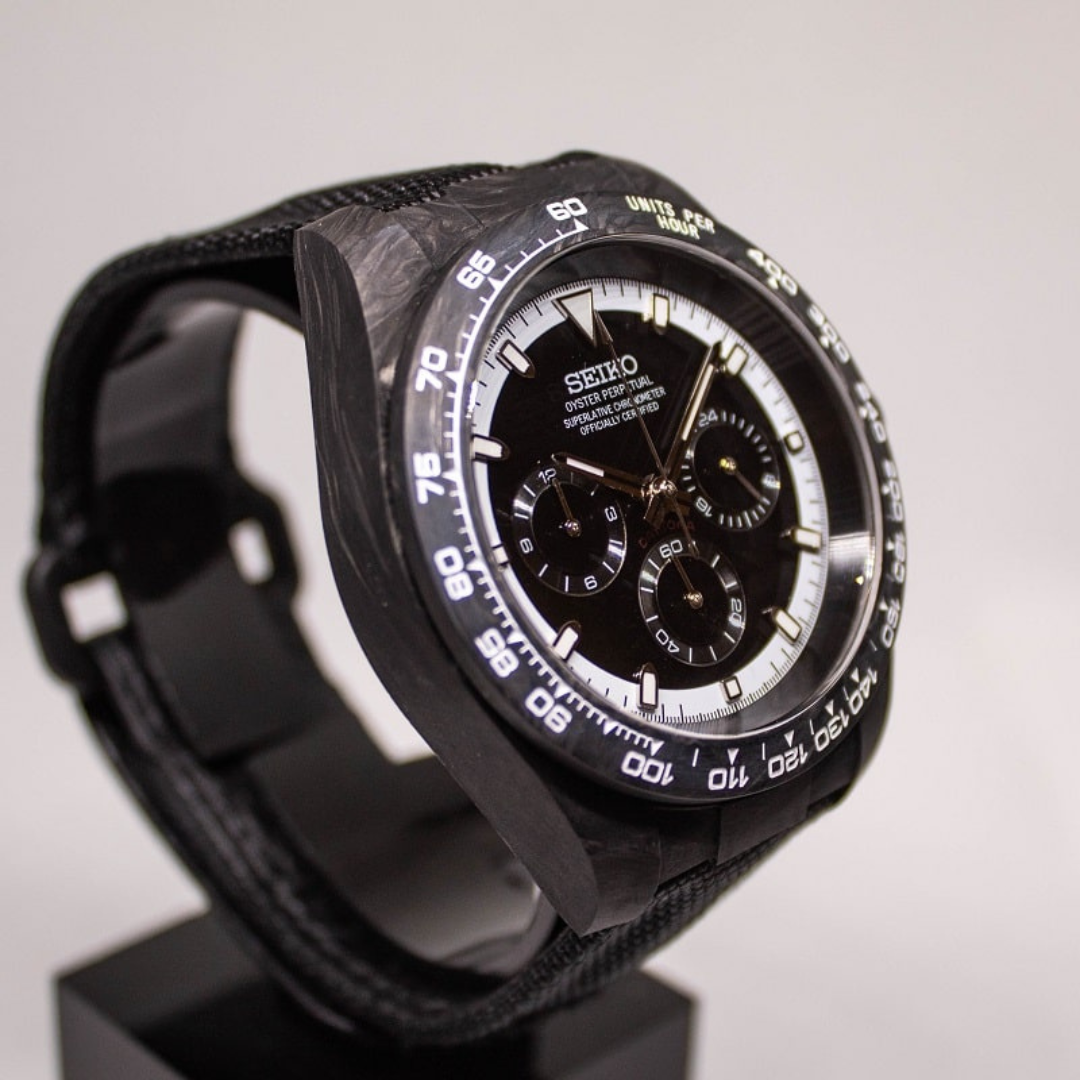 CUSTOM SEITONA CHRONOGRAPH MOD FORGED CARBON ECLIPSE EDITION