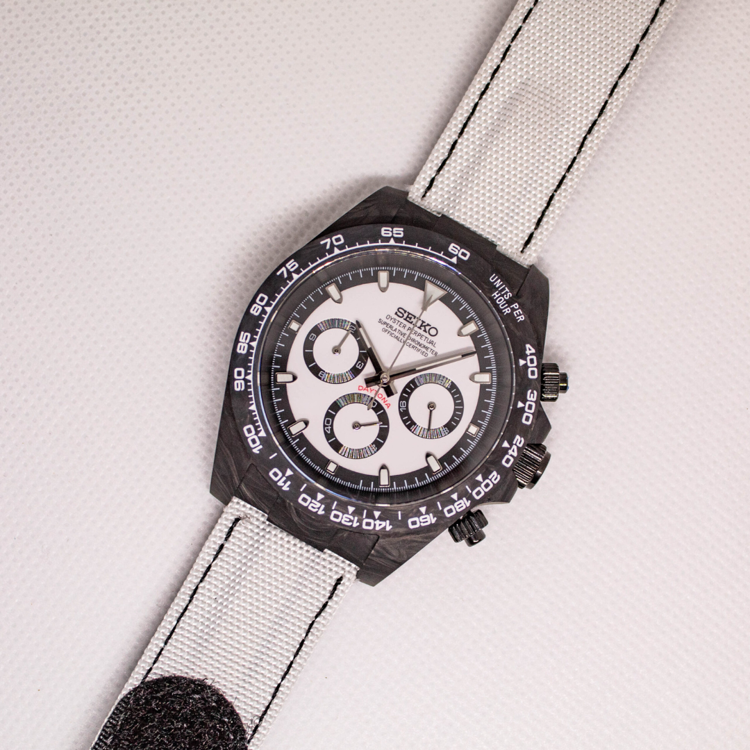 CUSTOM SEITONA CHRONOGRAPH MOD FORGED CARBON PANDA EDITION