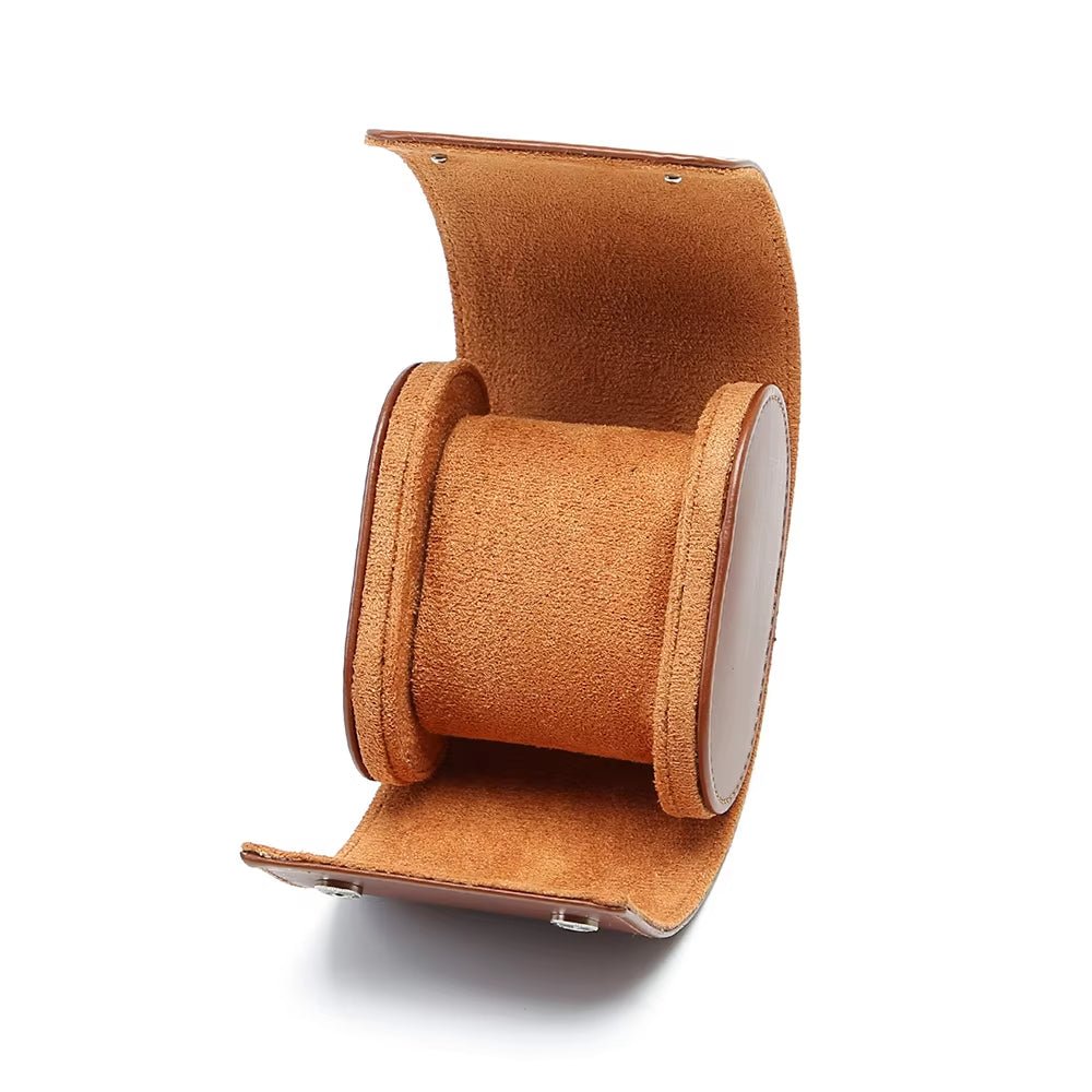 Brown Multi - Slot Watch Travel Case - Monomods