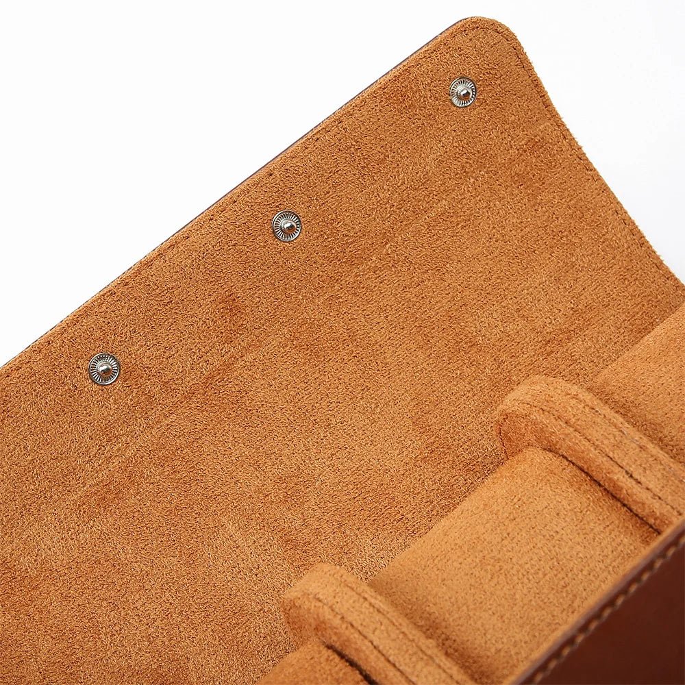 Brown Multi - Slot Watch Travel Case - Monomods