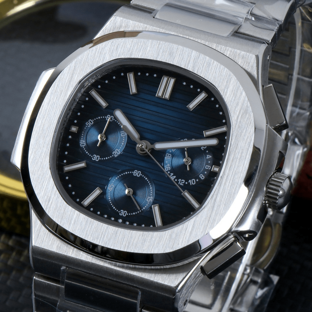 CUSTOM NAUTIKO CHRONOGRAPH MOD ROYAL BLUE - Monomods