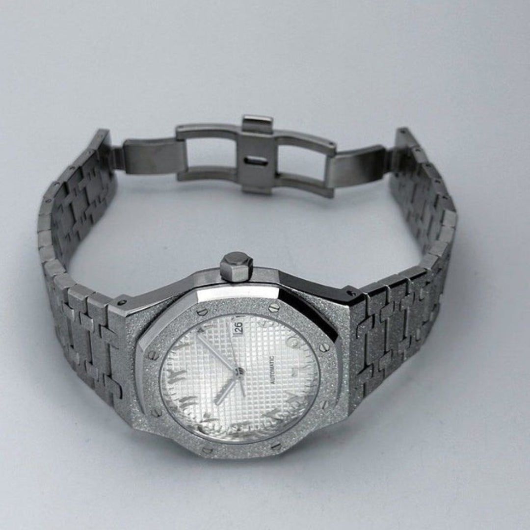 CUSTOM ROYAL SEIKOAK EDITION ARABIC SILVER FROST MOD - Monomods