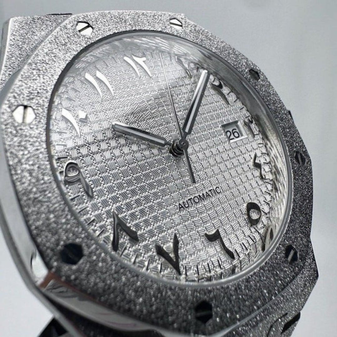 CUSTOM ROYAL SEIKOAK EDITION ARABIC SILVER FROST MOD - Monomods