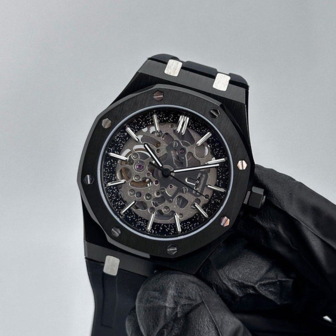 CUSTOM SEIKOAK SPECIAL EDITION BLACKED OUT SKELETON MOD - Monomods