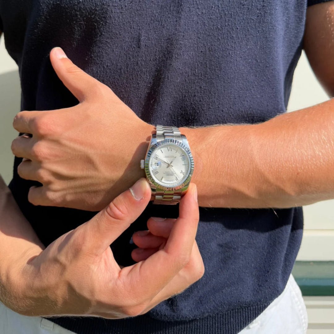 CUSTOM SEIKODATE PRESIDENTIAL MOD PLATINUM ROMAN EDITION - Monomods