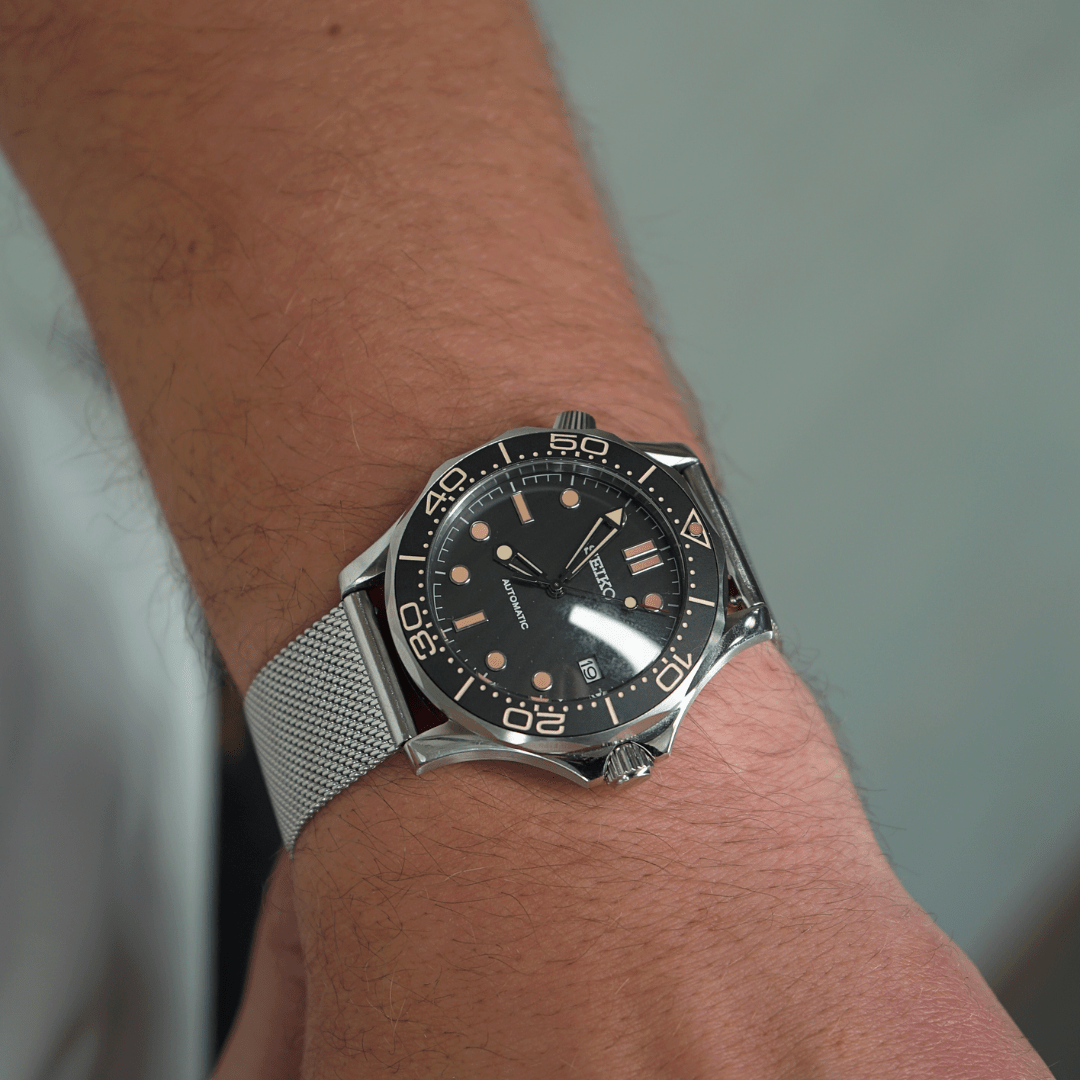 CUSTOM SEIKOMASTER MOD SILVER SPECTRE 007 EDITION - Monomods