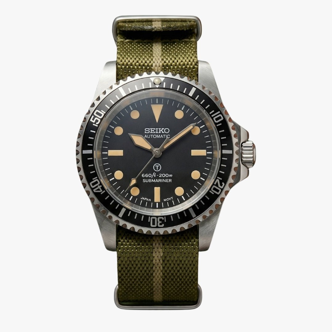 CUSTOM SEIKOSUB MILSUB MOD HERITAGE NATO EDITION - Monomods