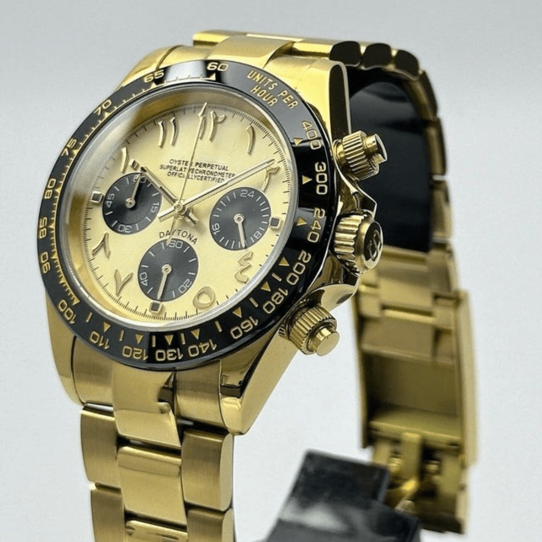 CUSTOM SEITONA CHRONOGRAPH EDITION GOLDEN EAGLE ARABIC MOD - Monomods
