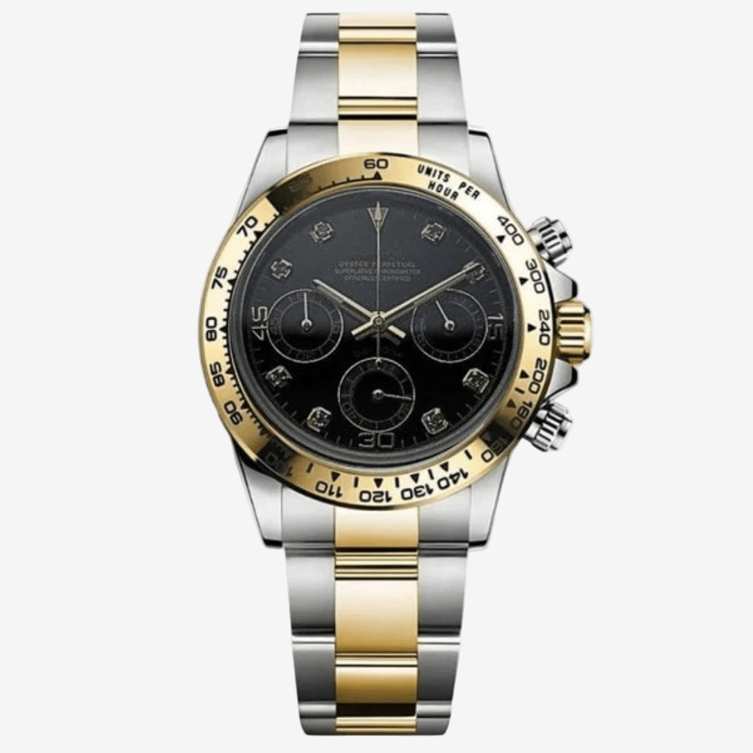 CUSTOM SEITONA CHRONOGRAPH EDITION TWO - TONE DIAMOND MOD - Monomods