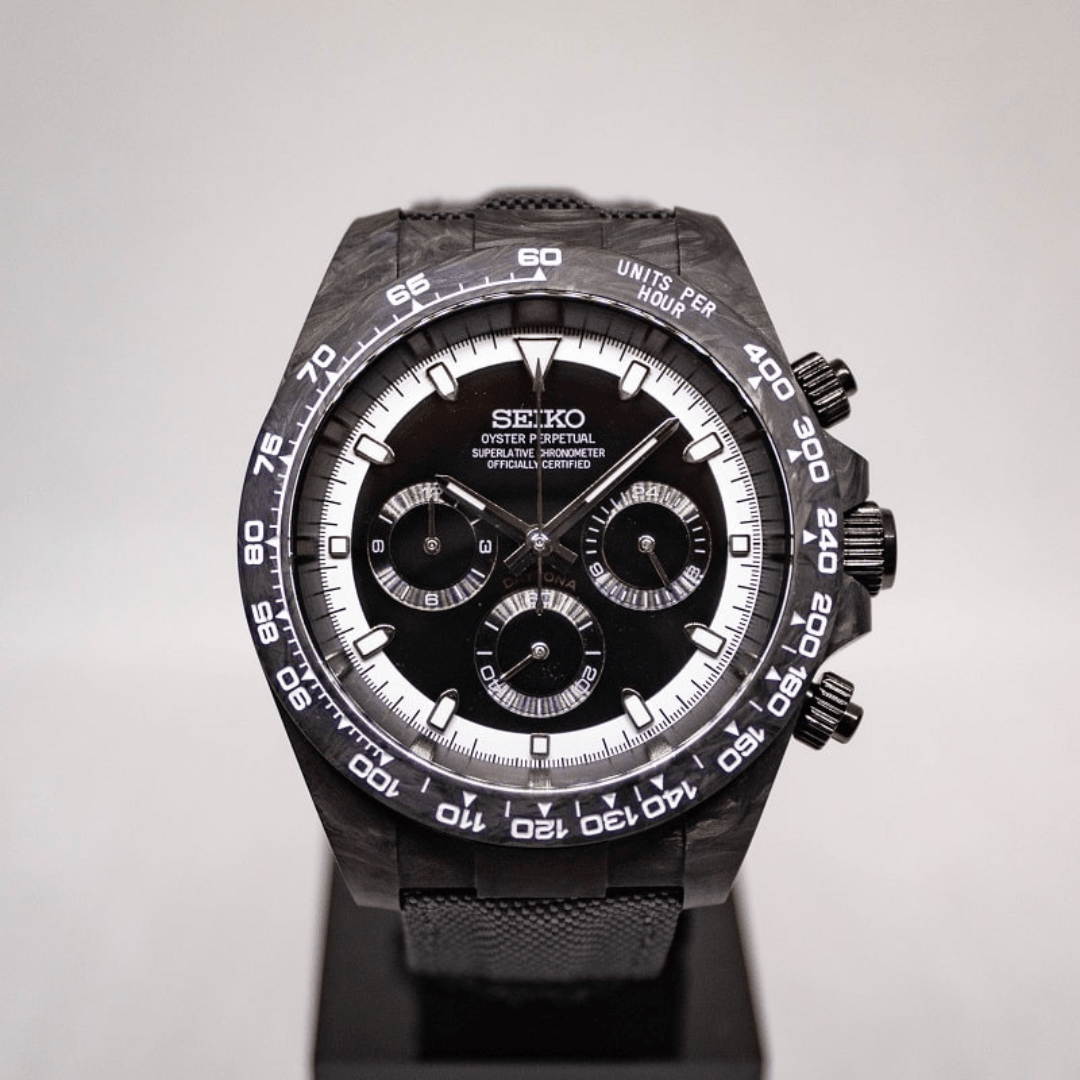 CUSTOM SEITONA CHRONOGRAPH MOD FORGED CARBON ECLIPSE EDITION - Monomods