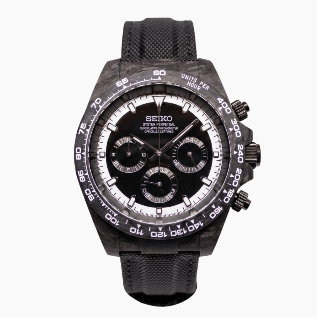 CUSTOM SEITONA CHRONOGRAPH MOD FORGED CARBON ECLIPSE EDITION - Monomods