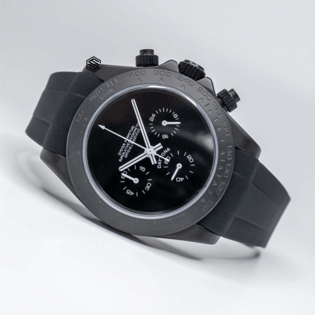 CUSTOM SEITONA CHRONOGRAPH MOD SHADOW JAGUAR EDITION - Monomods