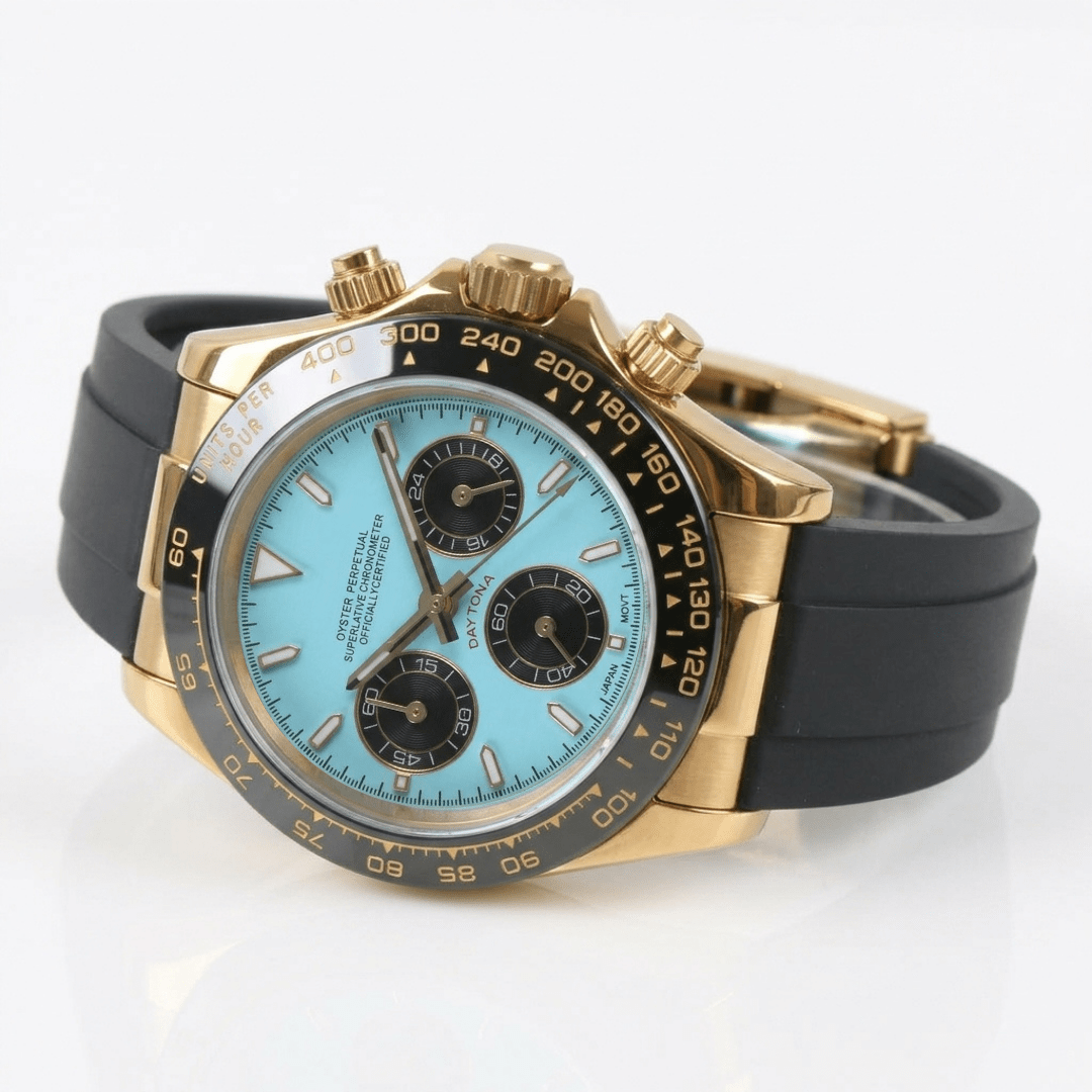 CUSTOM SEITONA CHRONOGRAPH MOD TIFFANY GOLD EDITION - Monomods