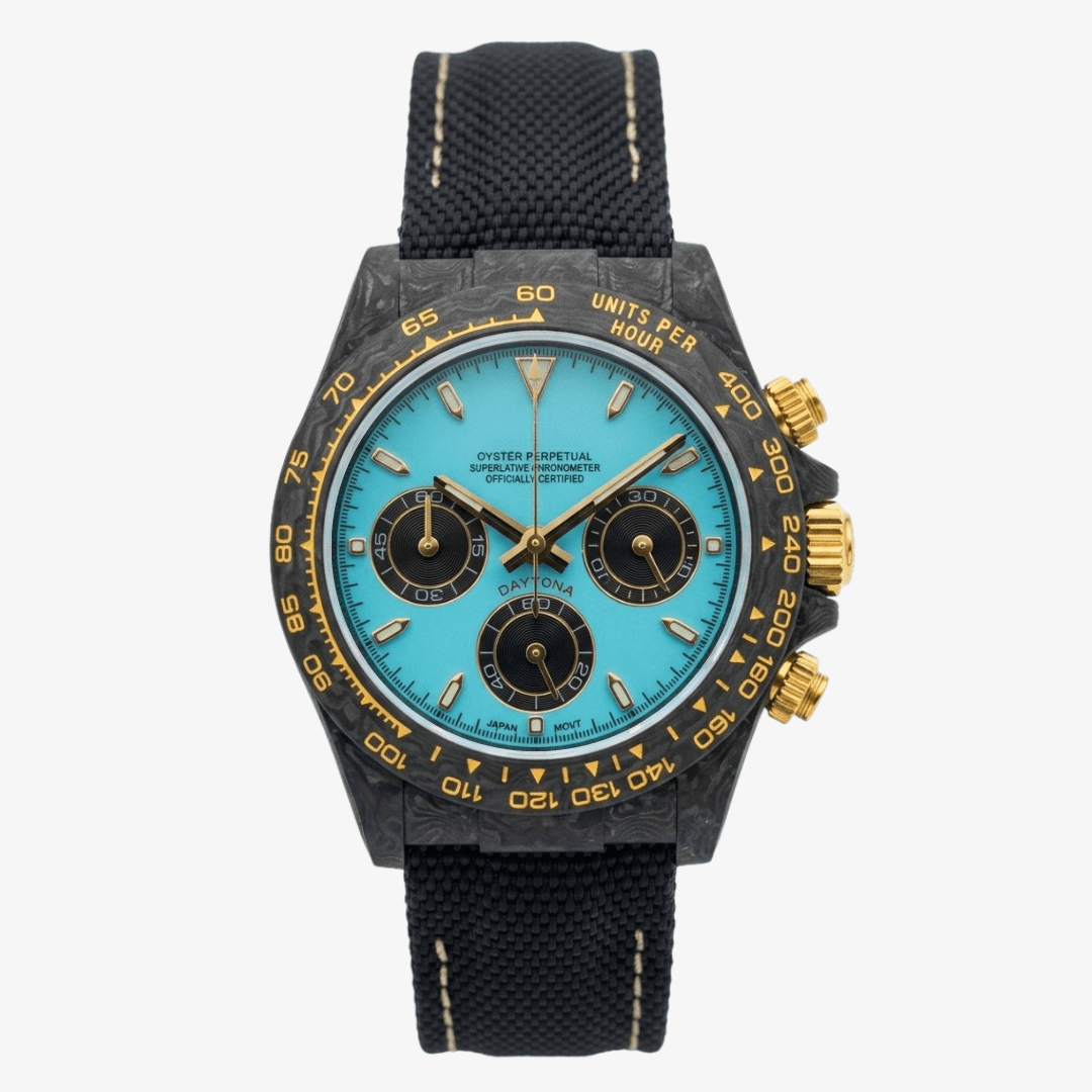 CUSTOM SEITONA FORGED CARBON CHRONOGRAPH MOD TIFFANY EDITION - Monomods