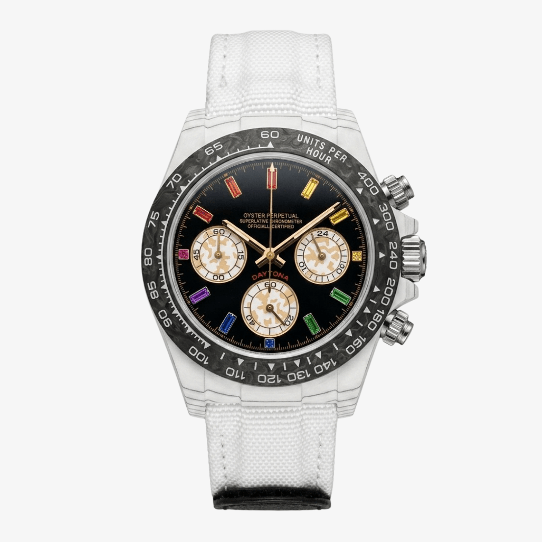 CUSTOM SEITONA RAINBOW CHRONOGRAPH MOD FORGED CARBON EDITION - Monomods