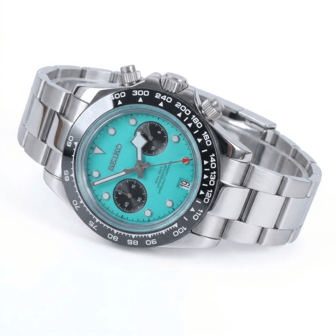CUSTOM TUDEIKO CHRONOGRAPH OYSTER MOD TIFFANY EDITION - Monomods