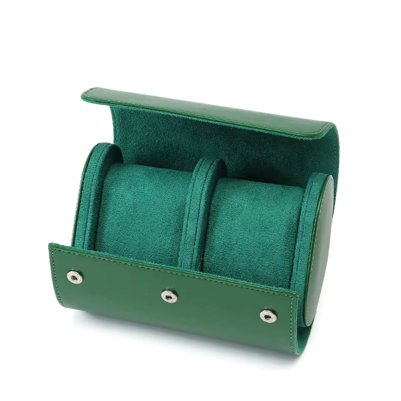 Green Multi-Slot Watch Travel Case