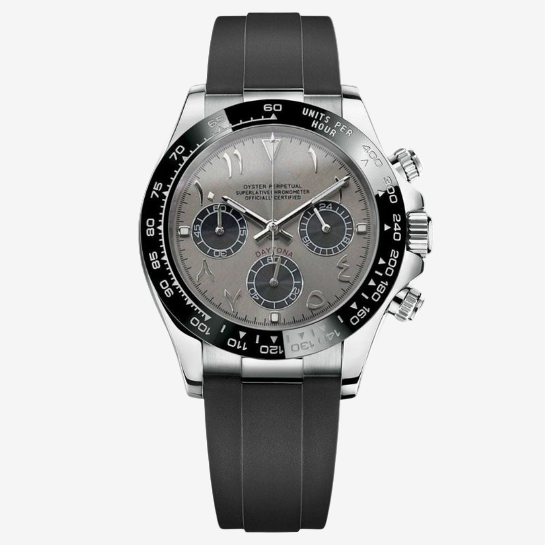 SEITONA CHRONOGRAPH EDITION RHODIUM ARABIC MOD