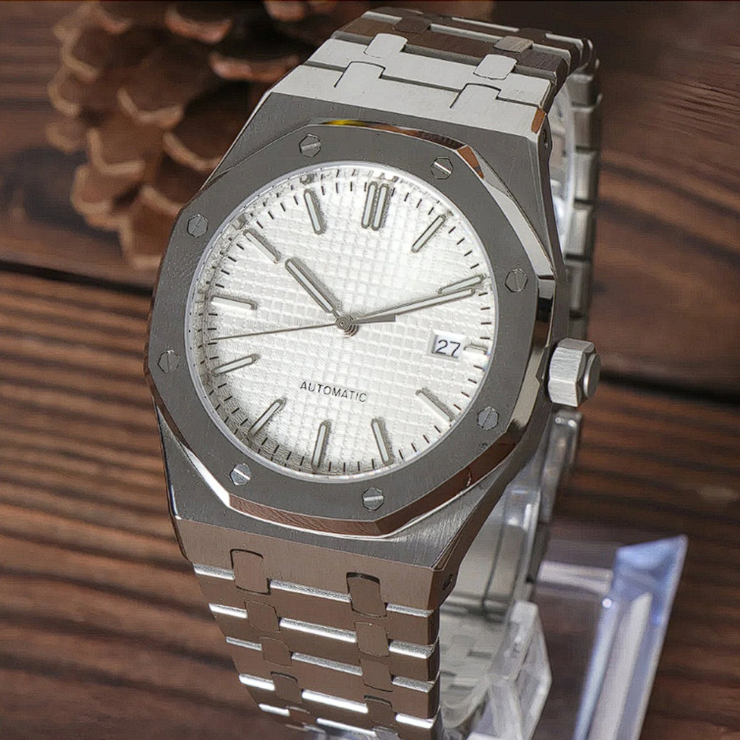 SEIKOAK ROYAL CHRONOGRAPH MOD LUNAR SILVER EDITION