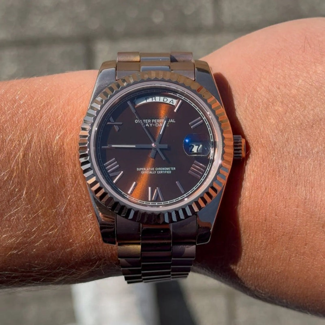 SEIKODATE EDITION PRESIDENTIAL CHOCOLATE ROMAN MOD