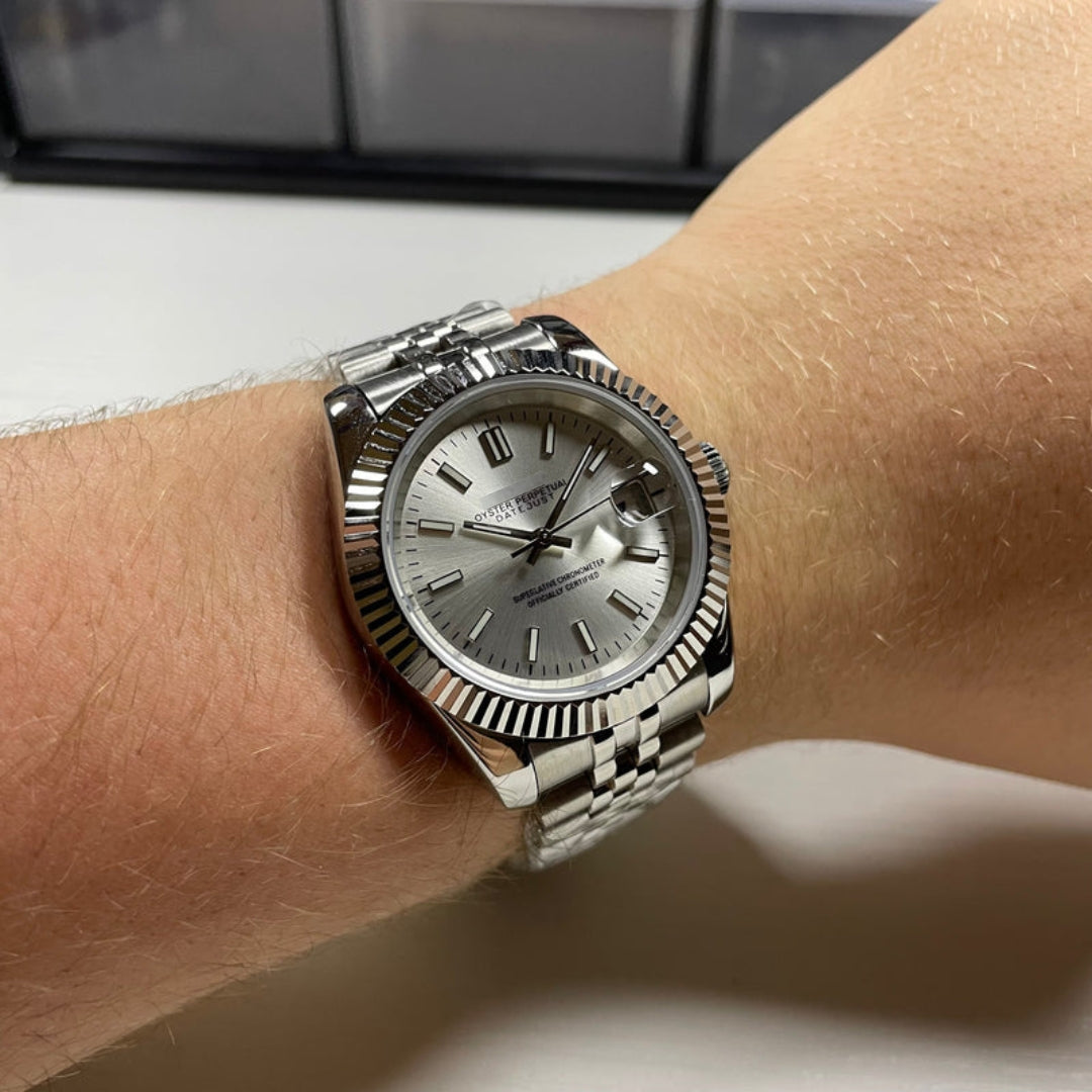 SEIKOJUST EDITION SILVER ARABIC PLATINUM JUBILEE MOD