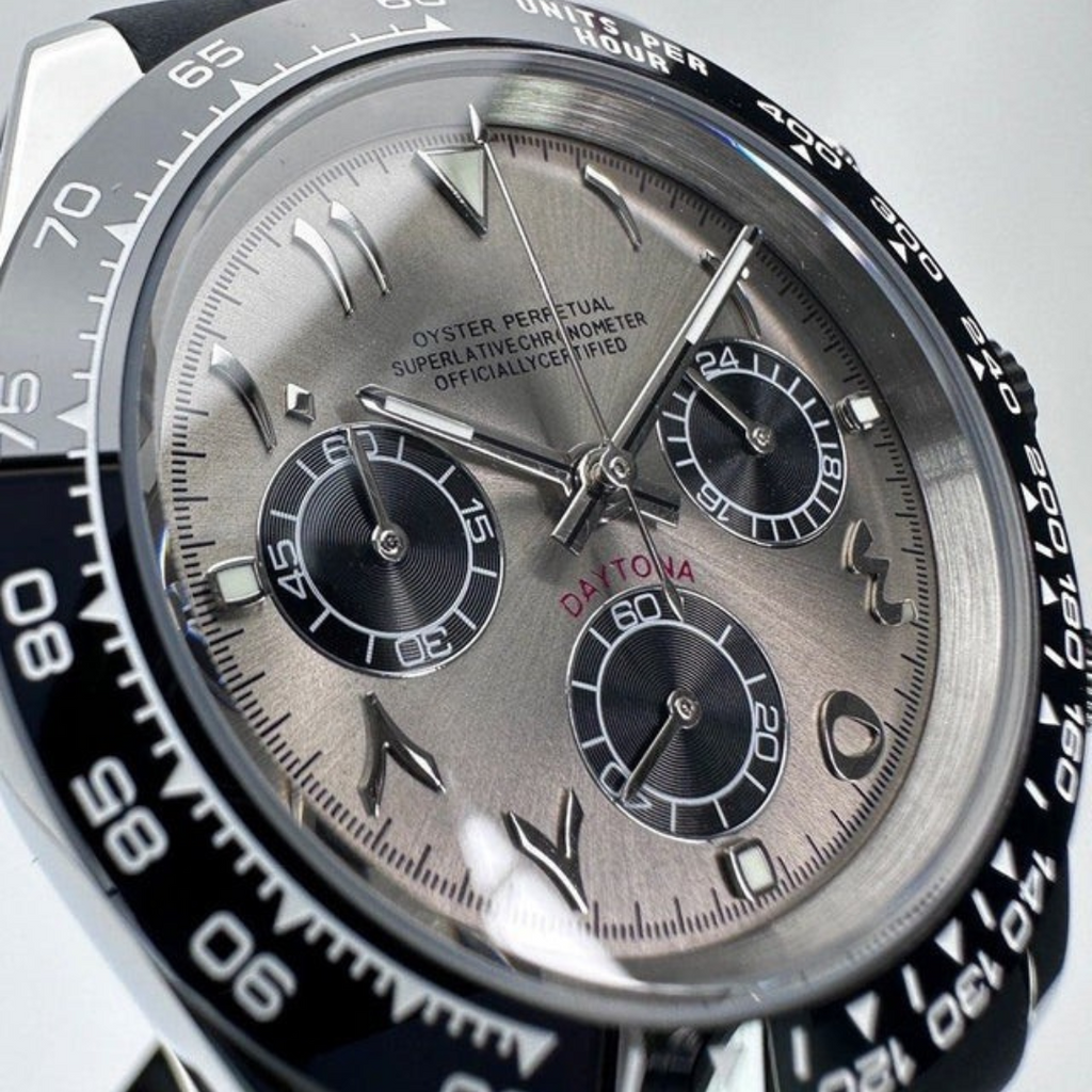 SEITONA CHRONOGRAPH EDITION RHODIUM ARABIC MOD