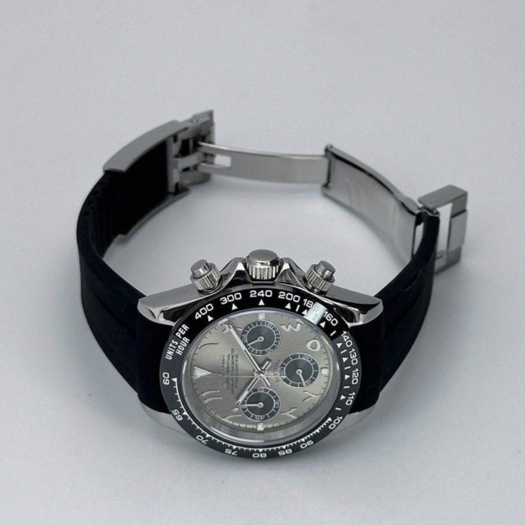 SEITONA CHRONOGRAPH EDITION RHODIUM ARABIC MOD