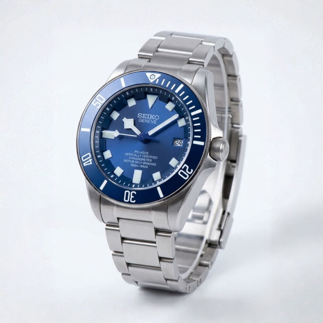 CUSTOM TUDEIKO AUTOMATIC OYSTER MOD DEEP BLUE EDITION