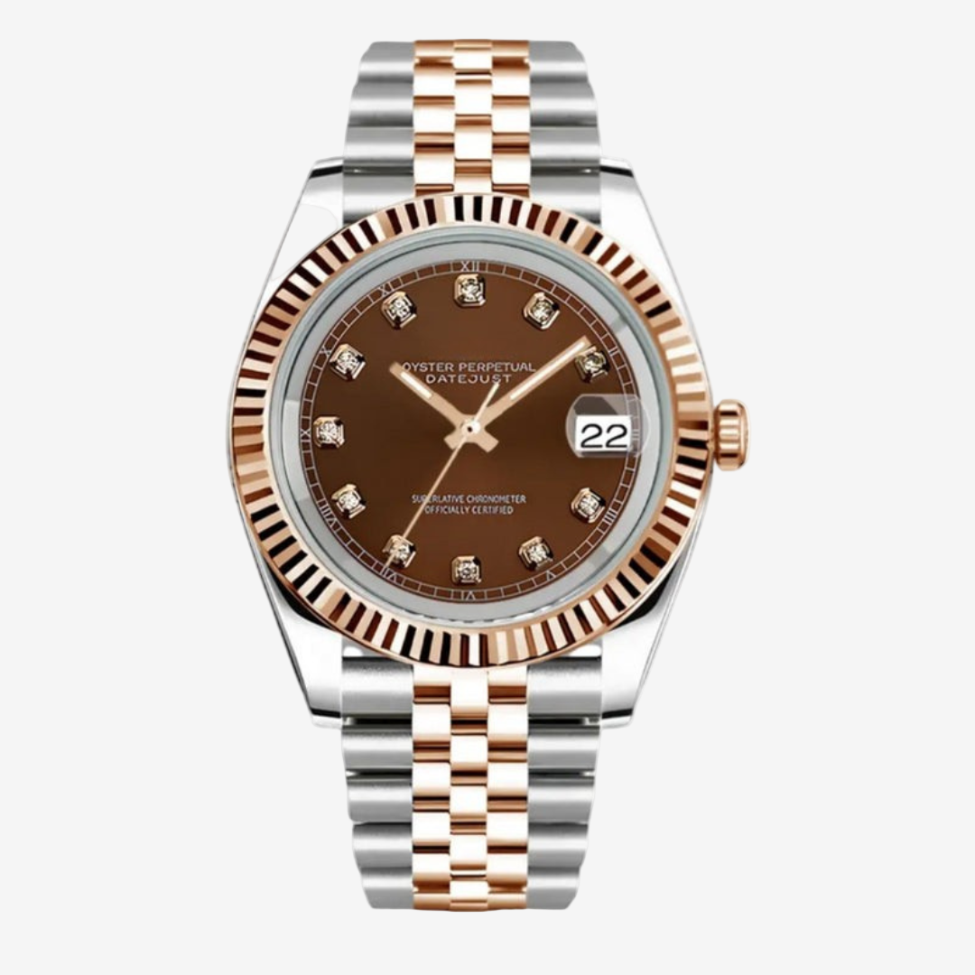 SEIKOJUST EDITION ROSE TWO-TONE  DIAMOND TOBACCO JUBILEE MOD