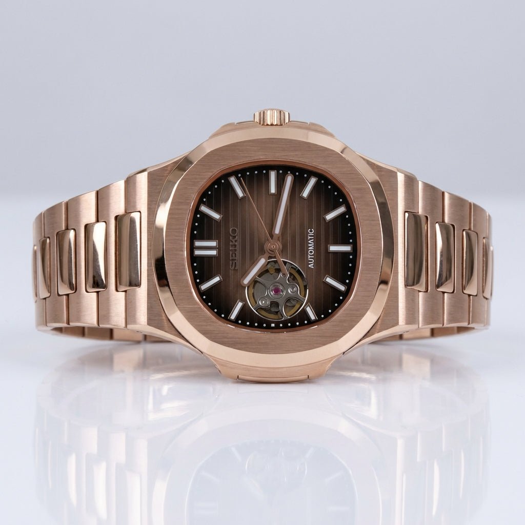 CUSTOM NAUTIKO EDITION PRESTIGE OPEN HEART ROSE GOLD MOD - Monomods