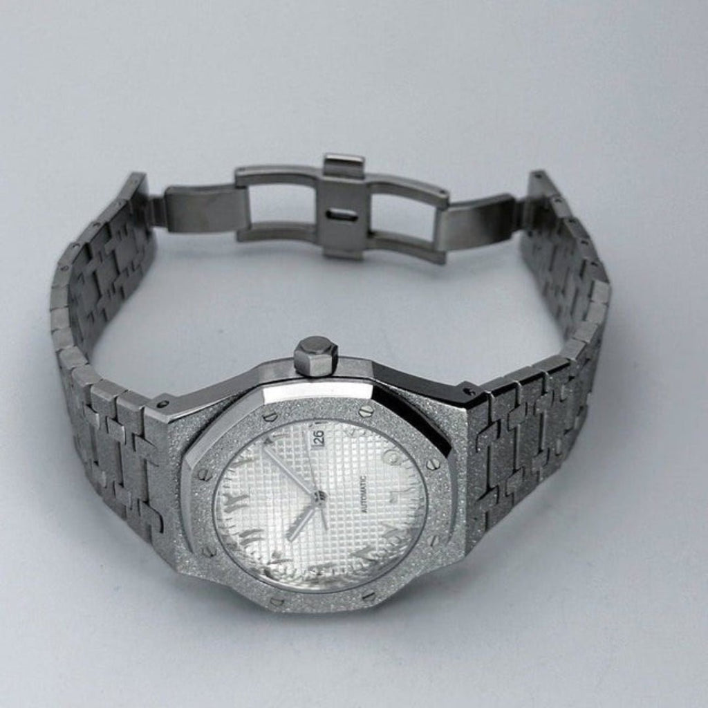 CUSTOM ROYAL SEIKOAK EDITION ARABIC SILVER FROST MOD - Monomods