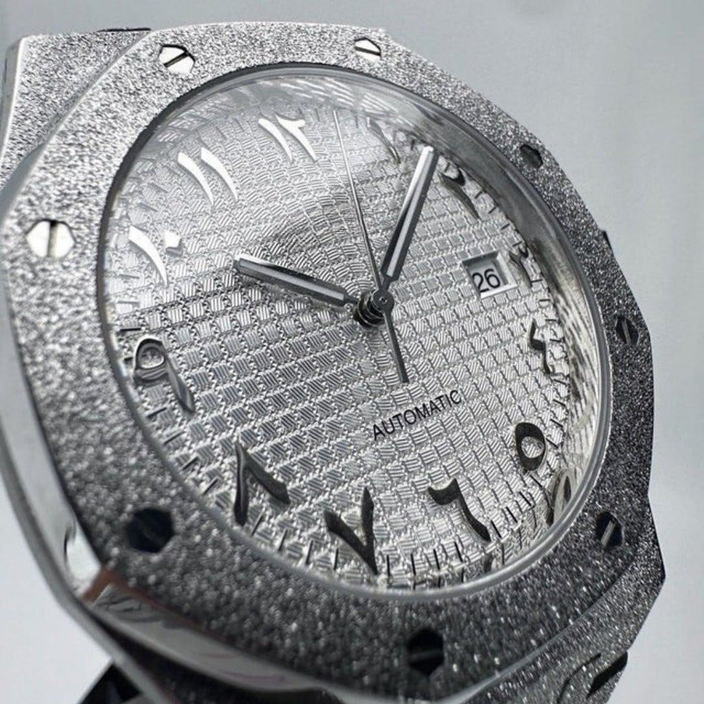 CUSTOM ROYAL SEIKOAK EDITION ARABIC SILVER FROST MOD - Monomods