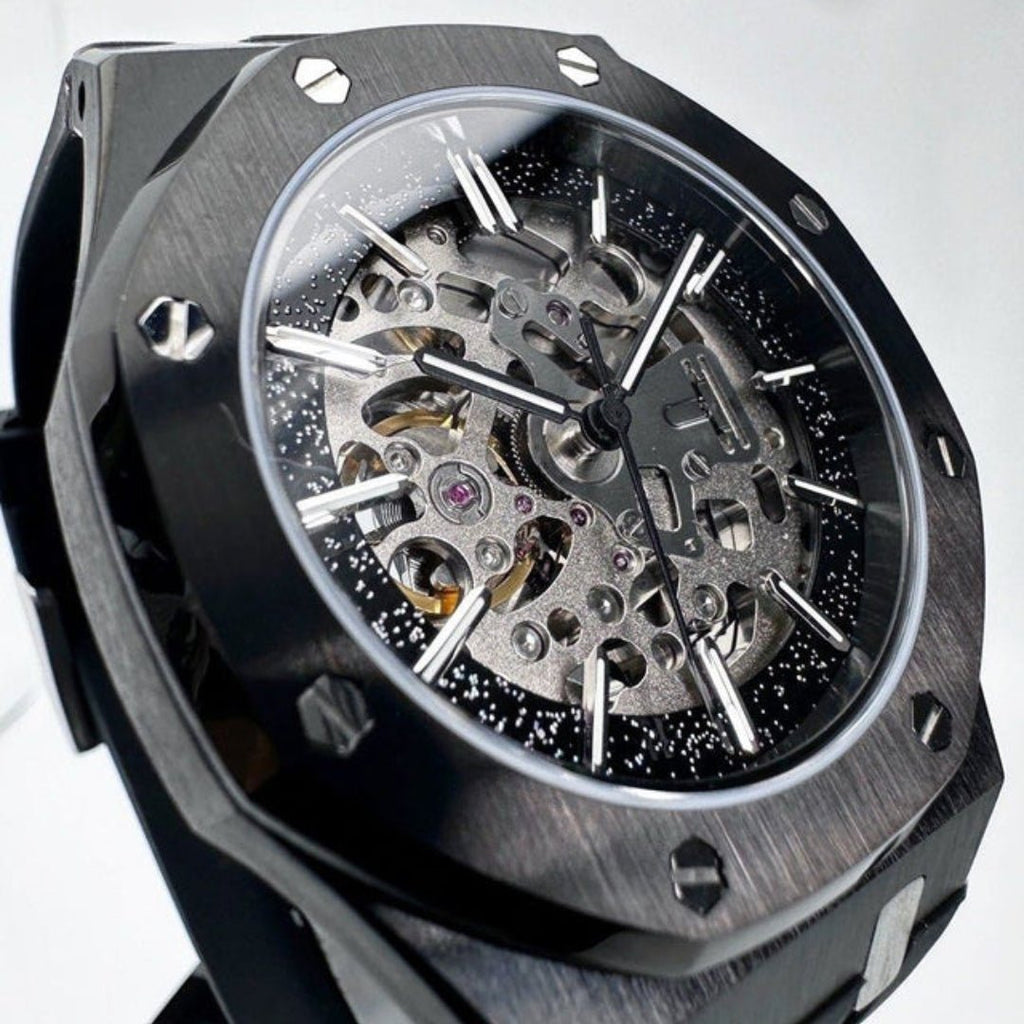 CUSTOM SEIKOAK SPECIAL EDITION BLACKED OUT SKELETON MOD - Monomods