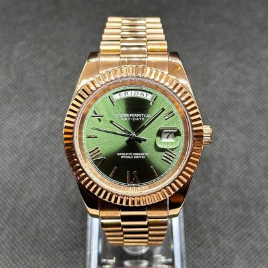 CUSTOM SEIKODATE EDITION PRESIDENTIAL ROSE EMERALD MOD - Monomods