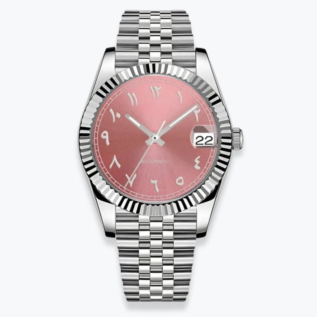 CUSTOM SEIKOJUST EDITION SILVER ARABIC CORAL JUBILEE MOD - Monomods