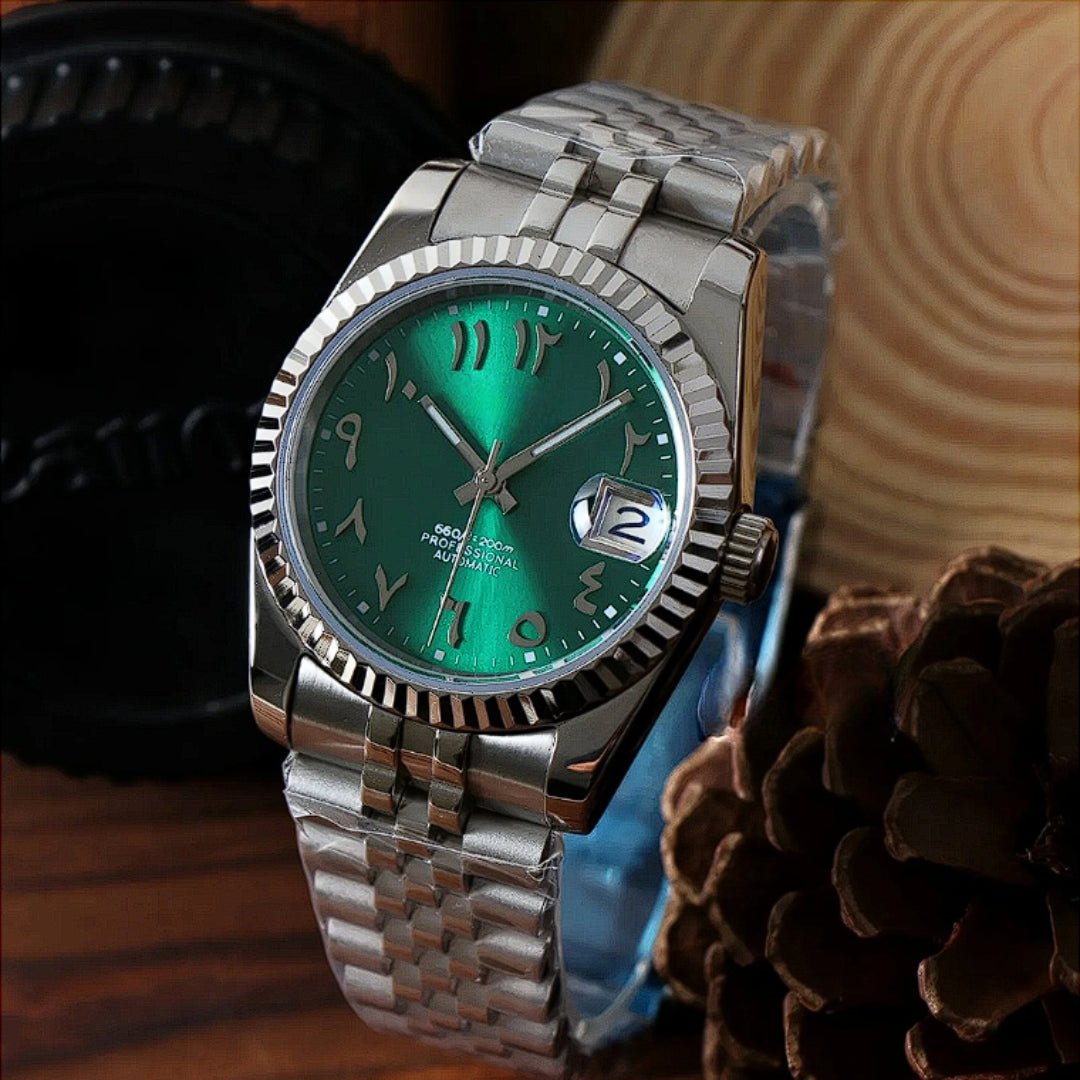 CUSTOM SEIKOJUST EDITION SILVER ARABIC EMERALD JUBILEE MOD - Monomods