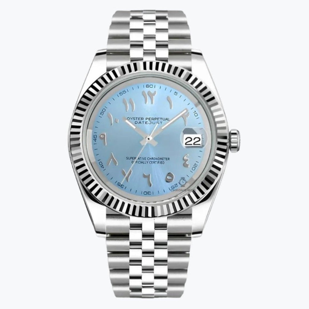 CUSTOM SEIKOJUST EDITION SILVER ARABIC GLACIER JUBILEE MOD - Monomods