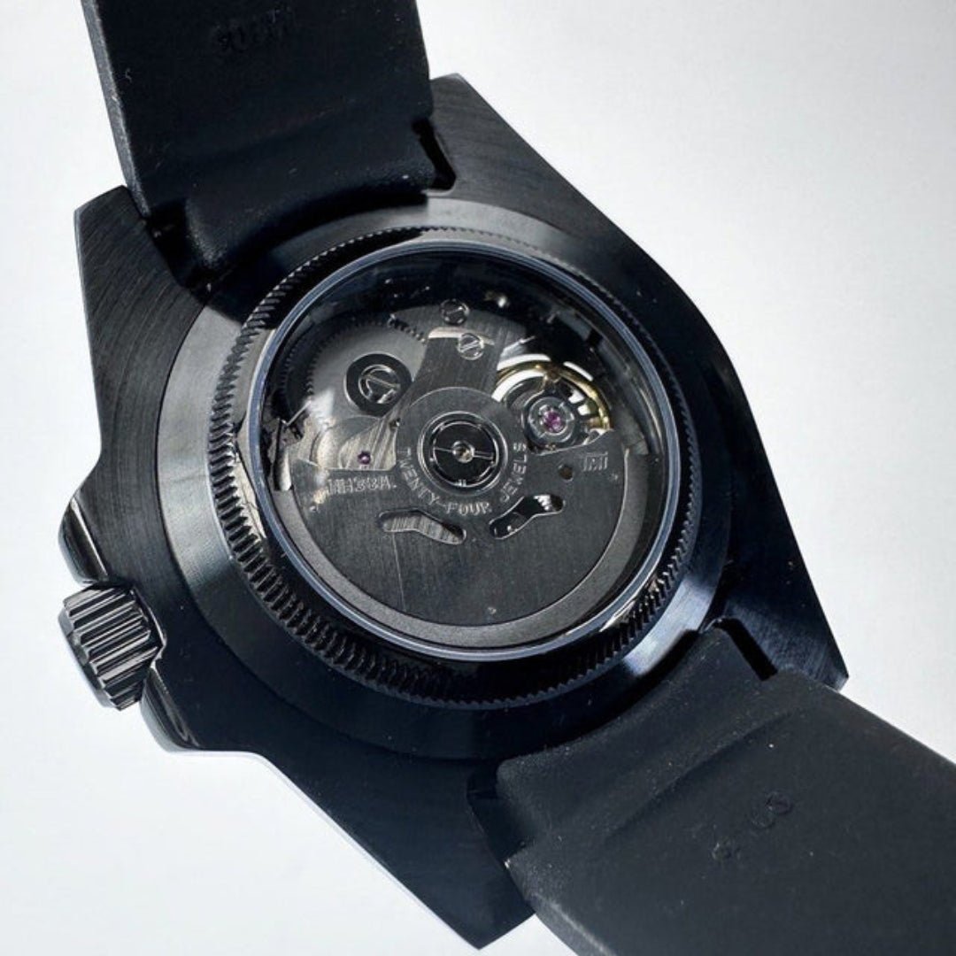 CUSTOM SEIKOSUB EDITION OBSIDIAN BLACK - OUT OPEN HEART MOD - Monomods