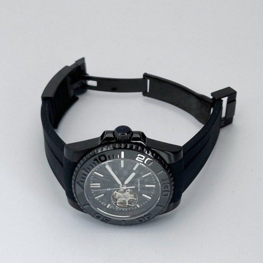 CUSTOM SEIKOSUB EDITION OBSIDIAN BLACK - OUT OPEN HEART MOD - Monomods