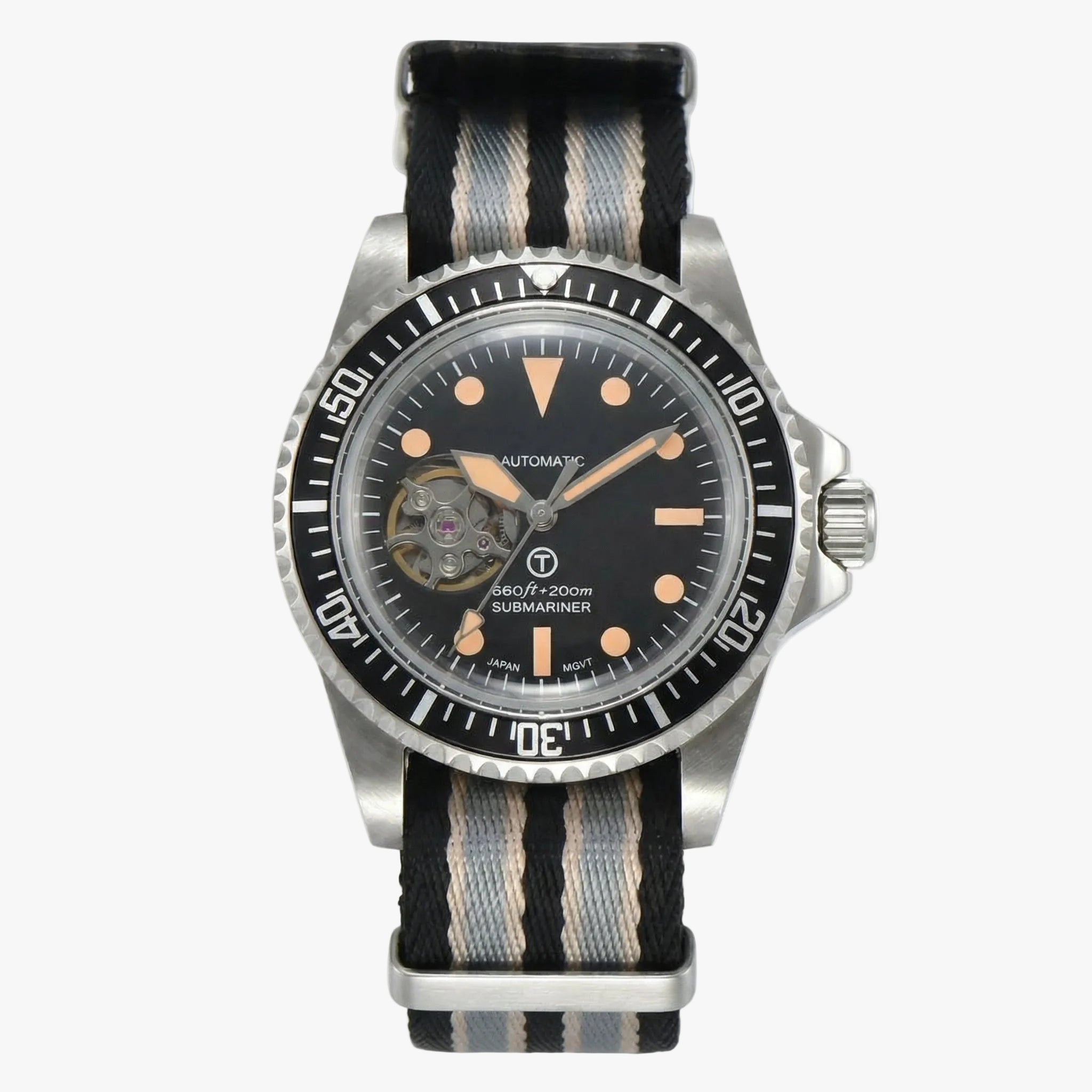 CUSTOM SEIKOSUB EDITION VINTAGE OPENHEART NATO MOD - Monomods