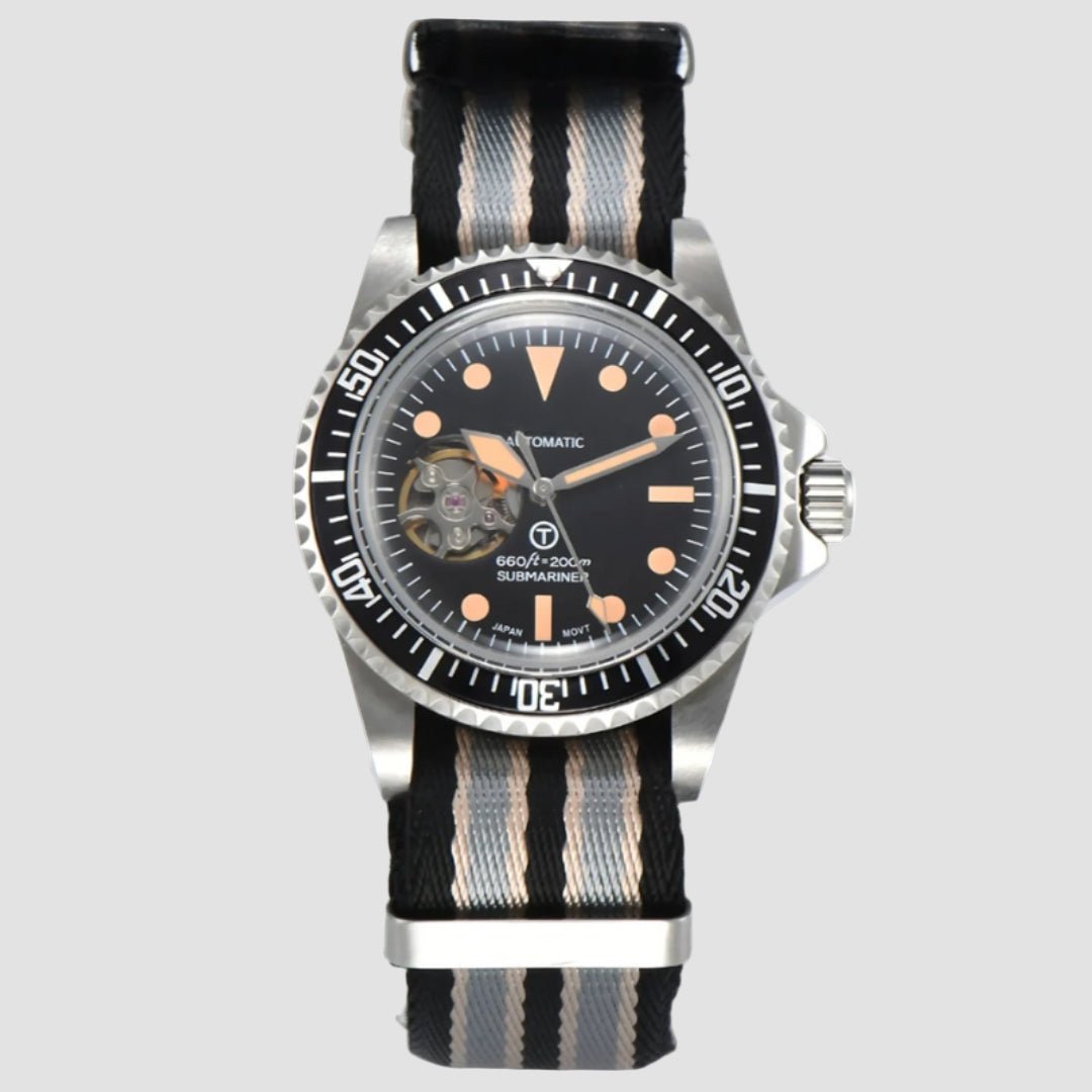 CUSTOM SEIKOSUB EDITION VINTAGE OPENHEART NATO MOD - Monomods