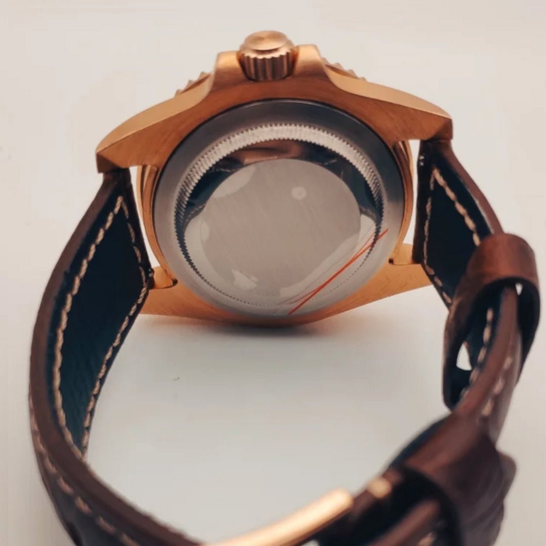 CUSTOM SEIKOSUB EDITION YACHT MASTER BRONZE LEATHER MOD - Monomods