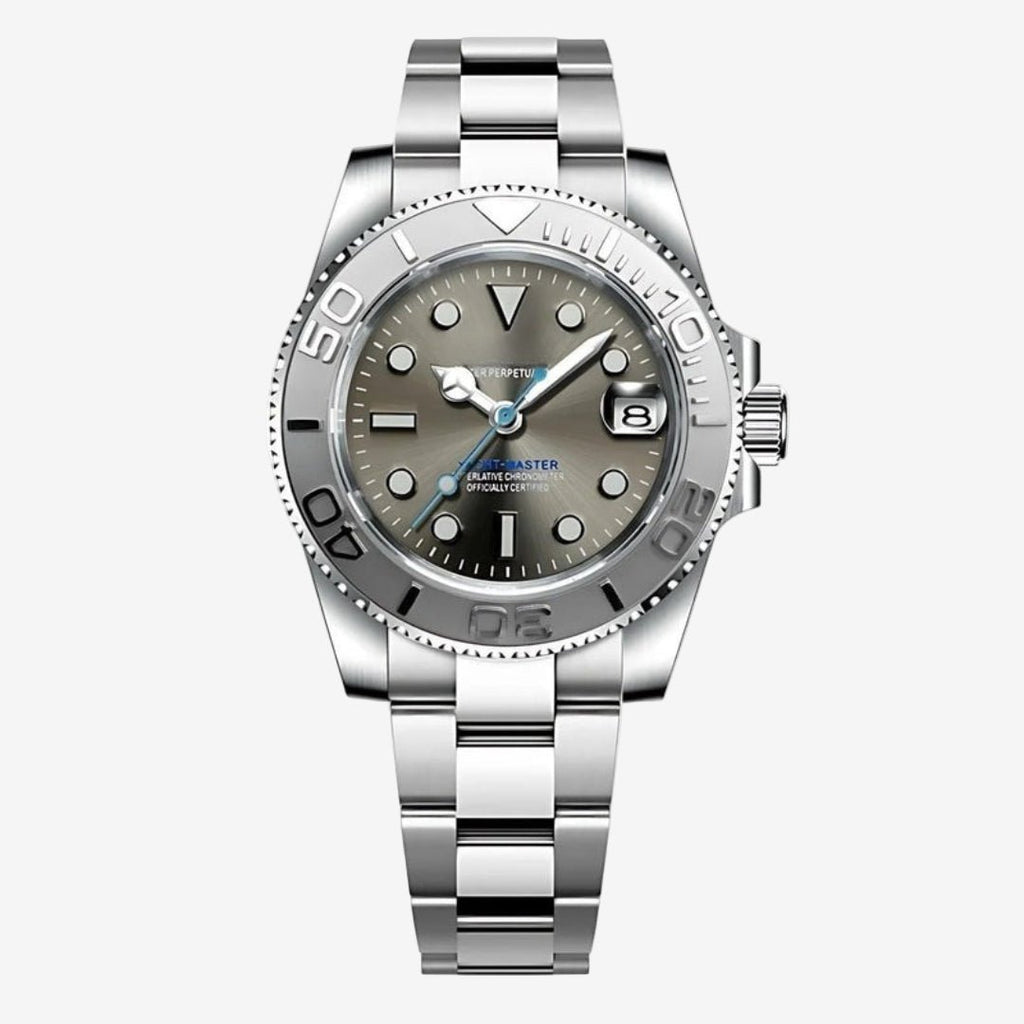 CUSTOM SEIKOSUB EDITION YACHT MASTER PLATINUM SILVER MOD - Monomods