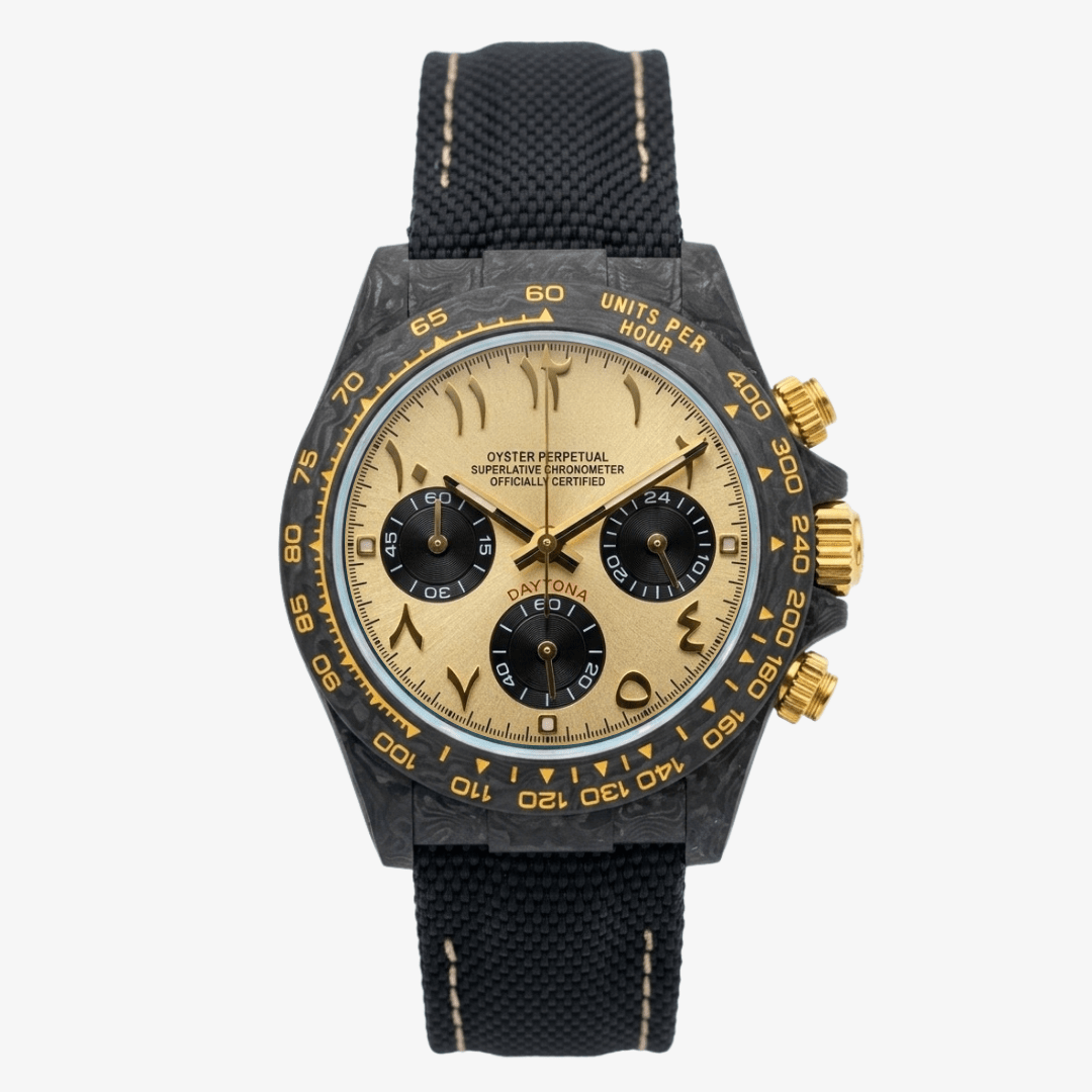 CUSTOM SEITONA ARABIC CHRONOGRAPH MOD FORGED CARBON EDITION - Monomods