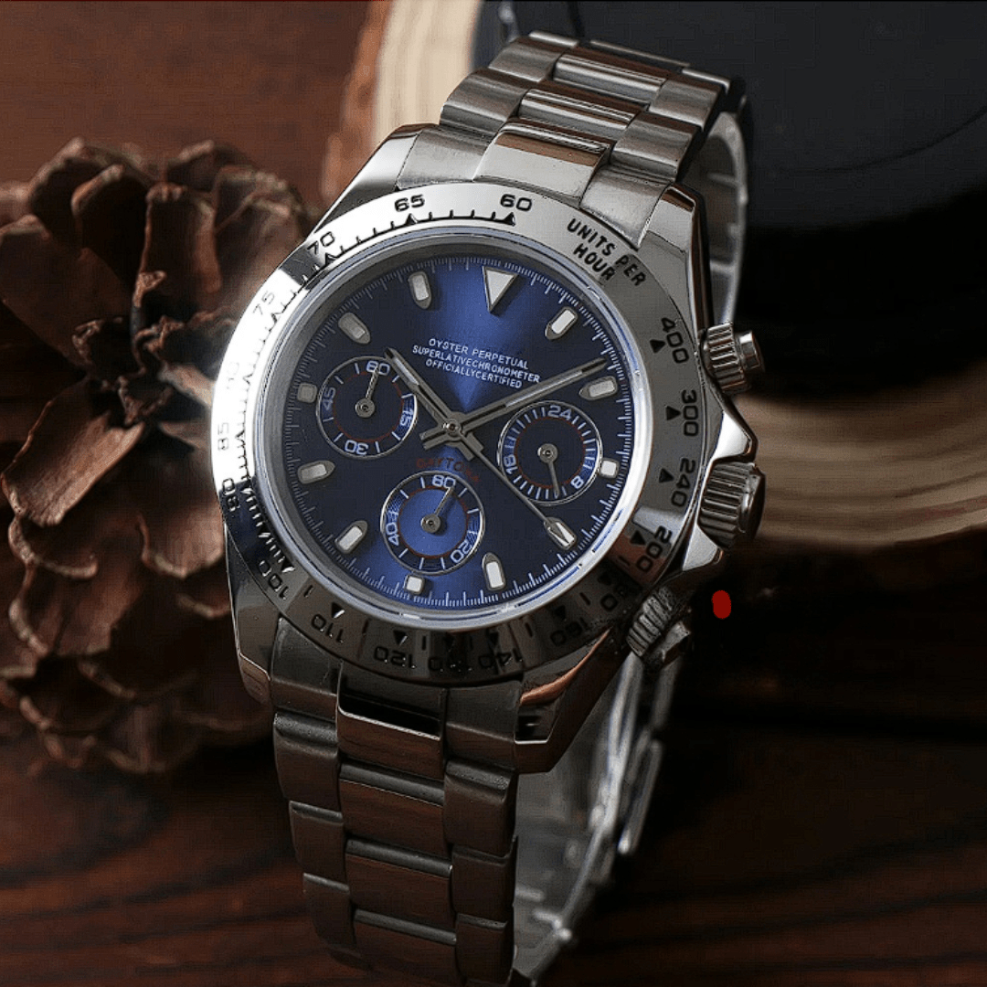 CUSTOM SEITONA CHRONOGRAPH EDITION BLUE SUNBURST MOD - Monomods